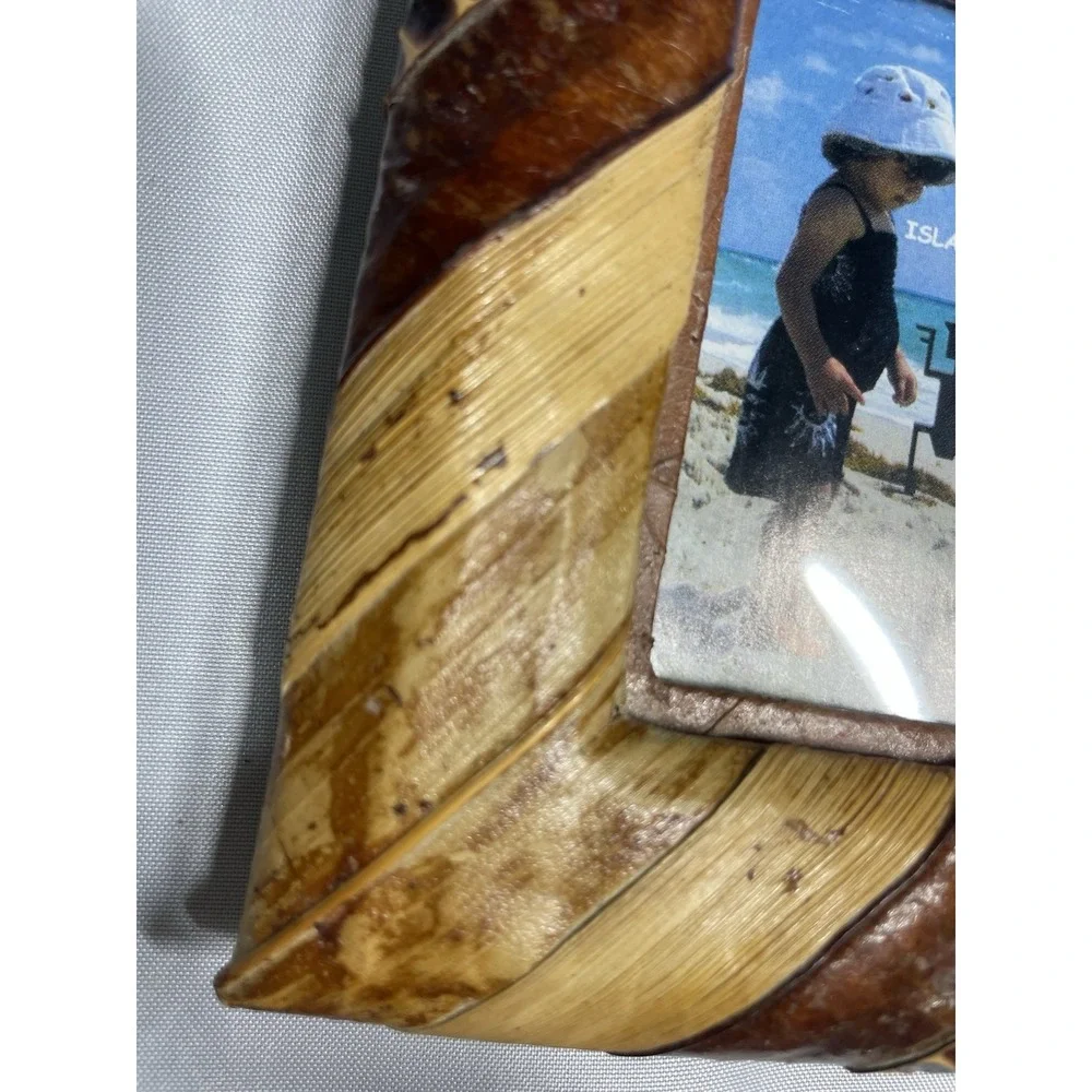Banana Leaf Picture Frames Rope & Rafia Designs-Set Of 2 - 5
